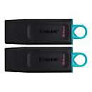 Kingston Technology DataTraveler  Exodia (Black + Teal) 2 Pieces - USB 3.2 Flash Drive