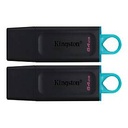 Kingston Technology DataTraveler  Exodia (Black + Teal) 64 Gyga - USB 3.2 Flash Drive